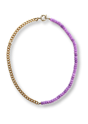 Bonnie Studios - BS1053 Luc Purple Gold Necklacce