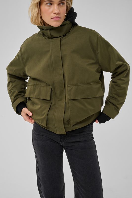 My Essential Wardrobe - Lyon short jacket Olive night