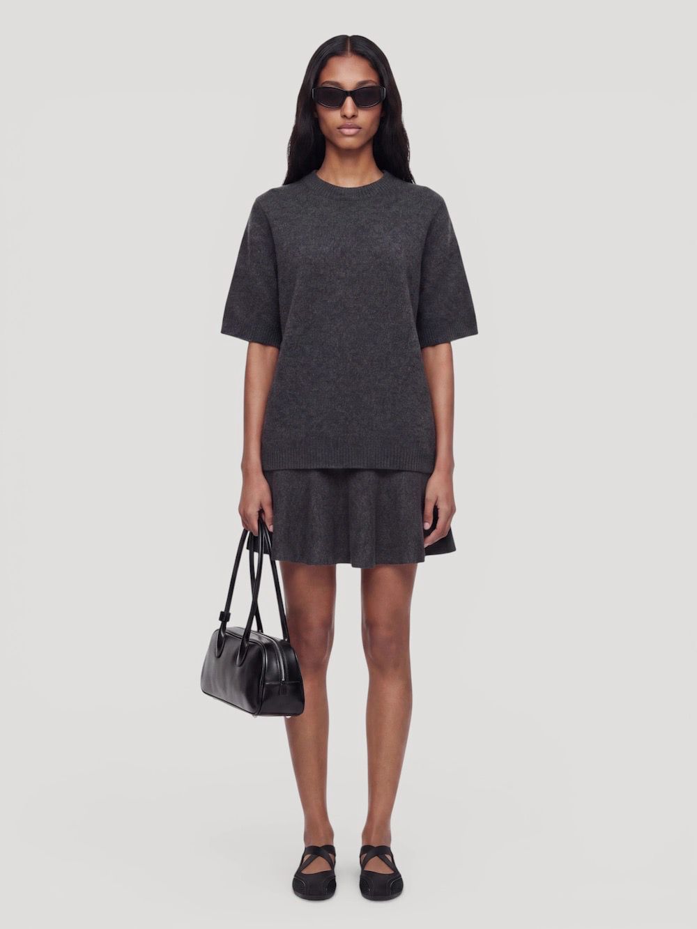 Edited - Adalee wool knit skirt grey