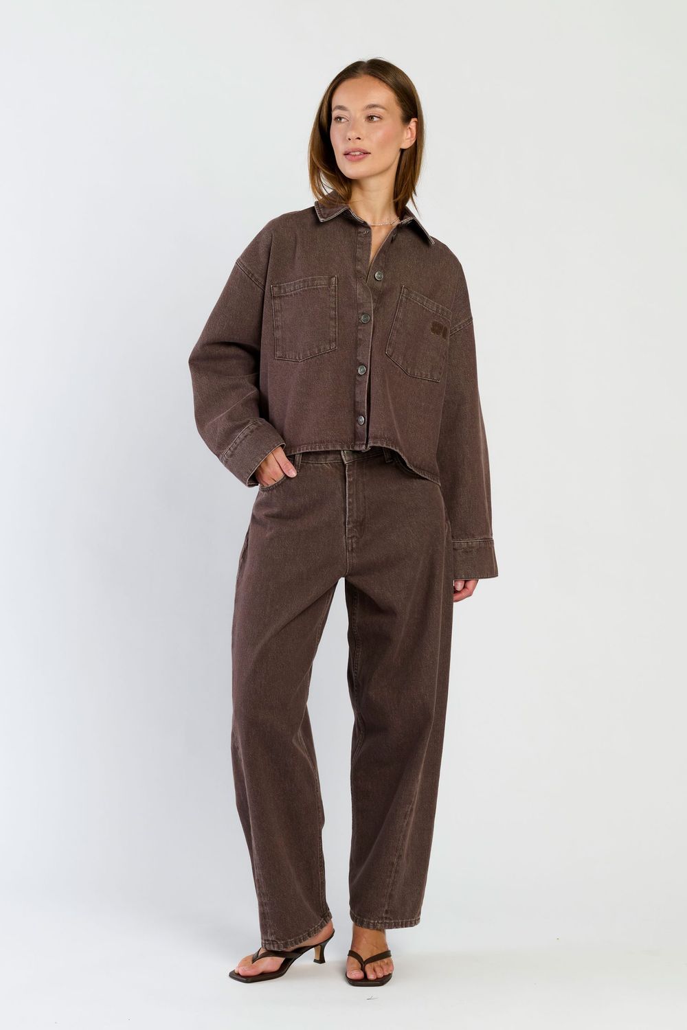 Spooq - Norma Jeans Dark Brown Washed Denim