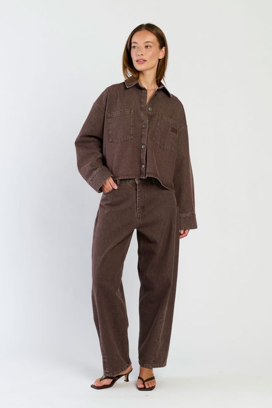 Spooq - Norma Jeans Dark Brown Washed Denim