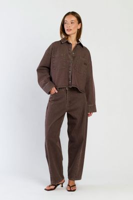 Spooq - Norma Jeans Dark Brown Washed Denim