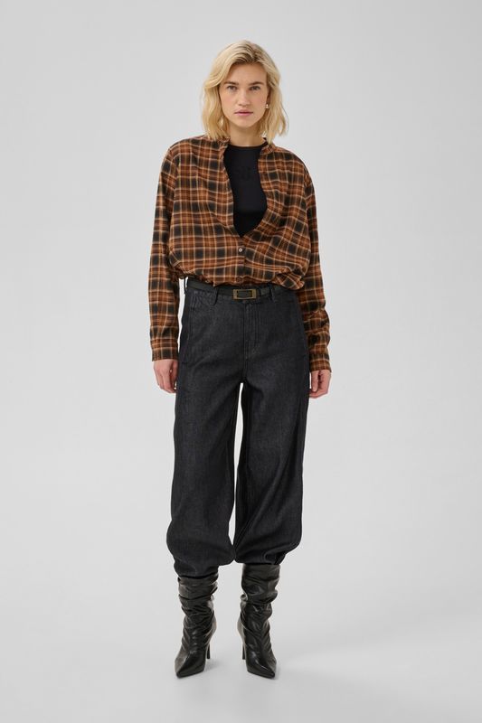 My Essential Wardrobe - Jeans Barrel Kendel Black uni wash
