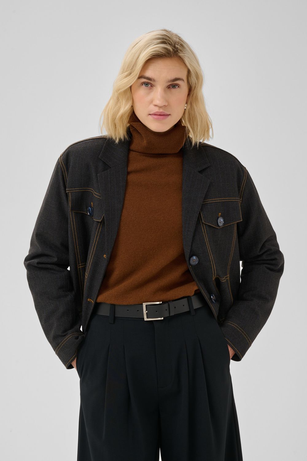 My Essential Wardrobe - Monty Jacket Dark grey melange