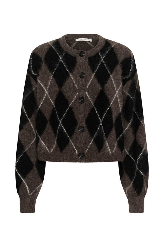 Gestuz - Sida Multi cardigan black/chestnut/ivory