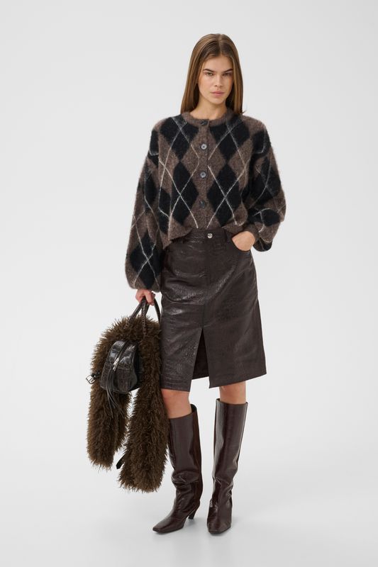 Gestuz - Sida Multi cardigan black/chestnut/ivory