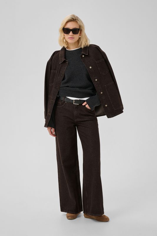 My Essential Wardrobe - Jeans wide Ava Dark brown wash