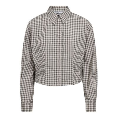 Haute L' Amitié - Mimosa Check Smock shirt Grey check
