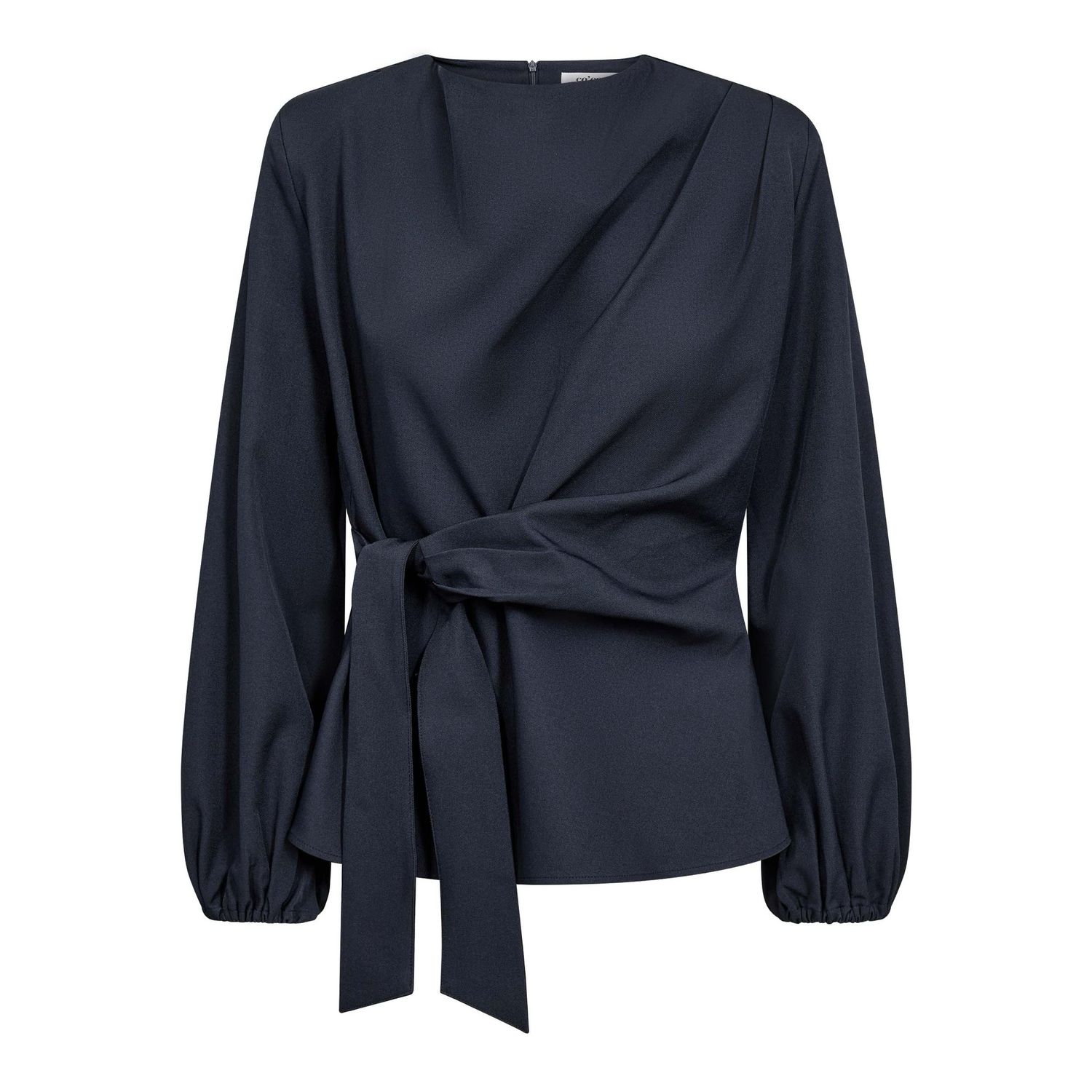 Co'Couture - Luna Tie Blouse Navy