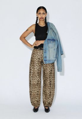 Dr. Denim - Nanci Mid Barrel Black Leopard