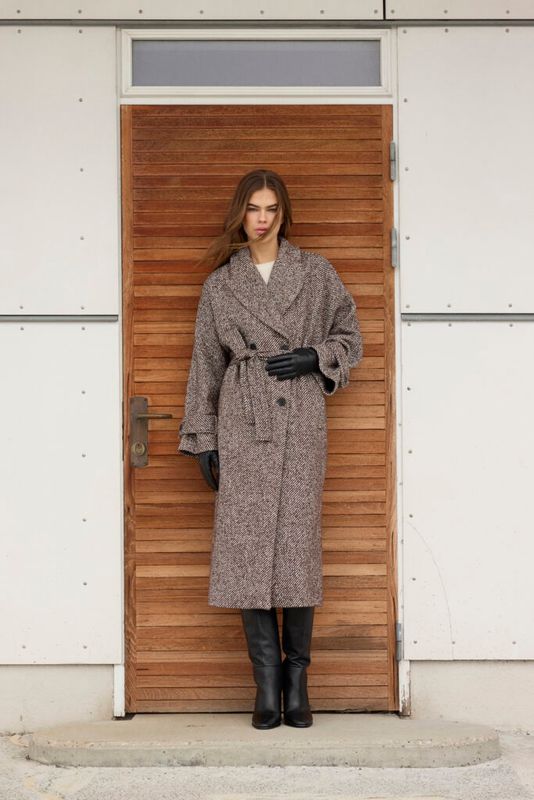 Co'Couture - Clara Raglan coat Dark Brown