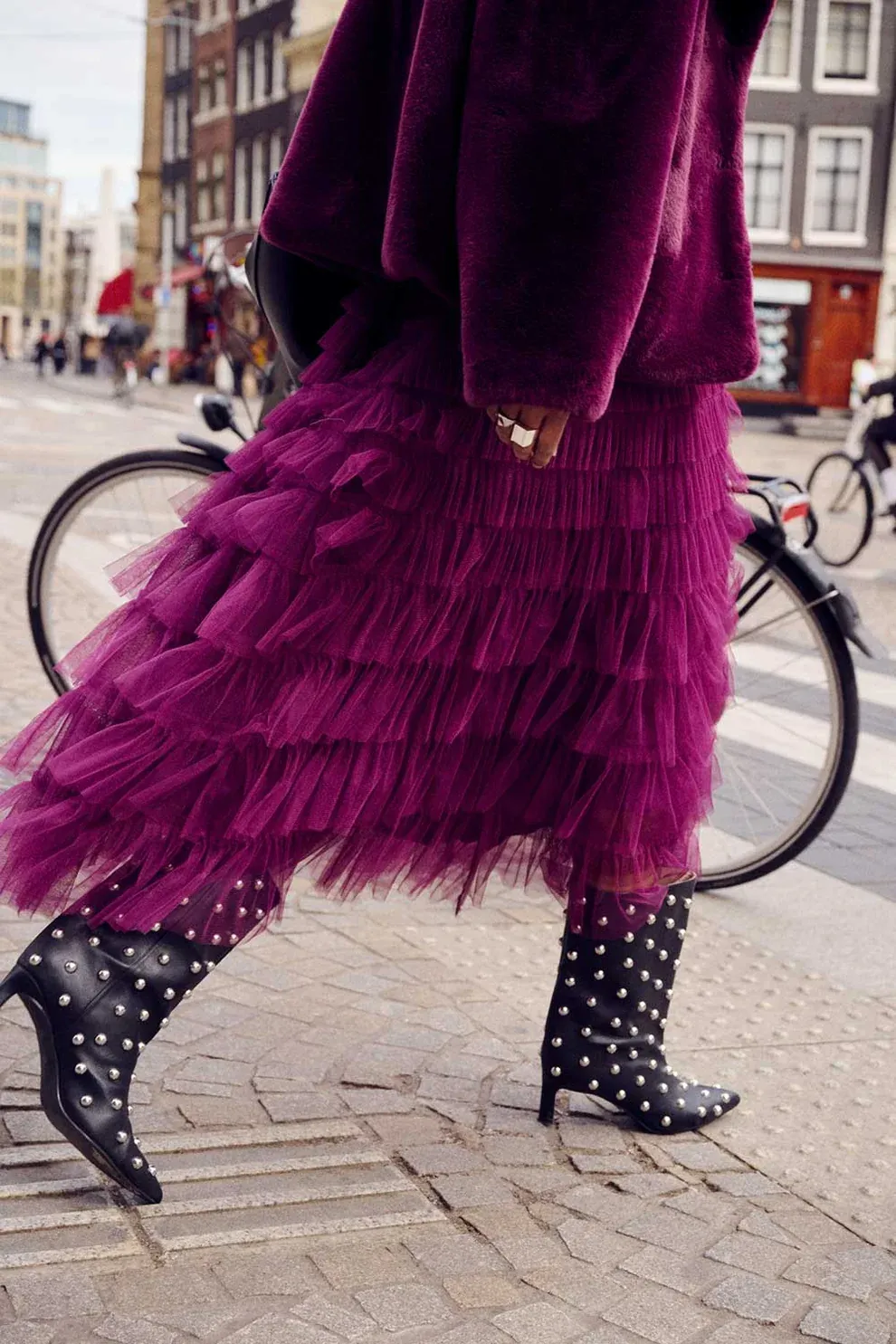POM Amsterdam - Skirt Bella Dark  Plum