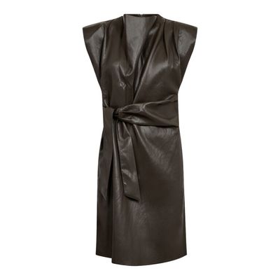 Co'Couture - Gitt Pleat dress Dark Brown