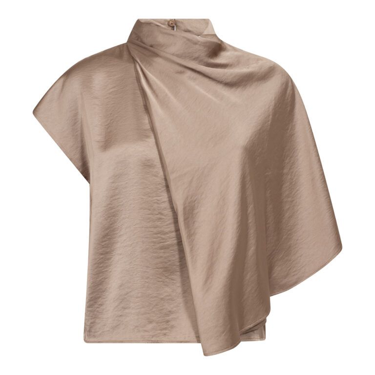 Co'Couture - Idun Cape blouse Walnut