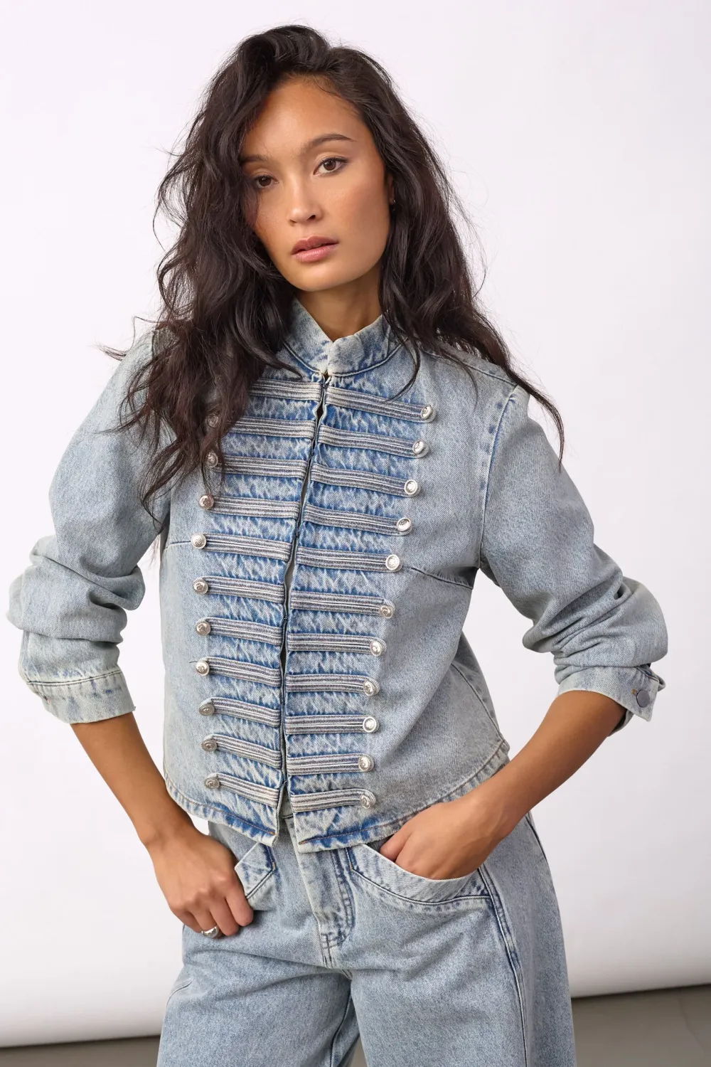 Co'Couture - Jackson Officer Denim Jacket bleach denim