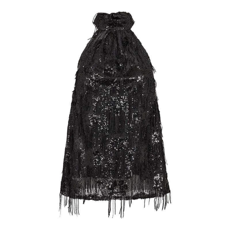Co'Couture - Tyra Sequin Halter top black