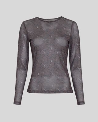 Moss Copenhagen (MSCH) - Janie Illenora Top AOP HOT FUDGE FLWR