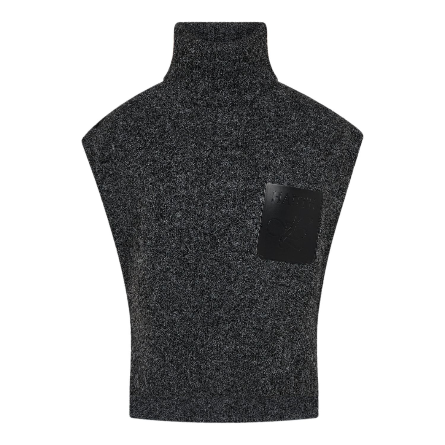 Haute L' Amitié - Darcia Pocket knit vest Antracit Melange
