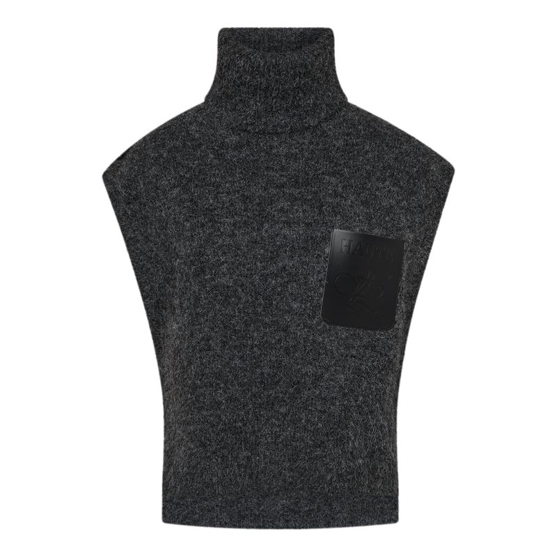 Haute L' Amitié - Darcia Pocket knit vest Antracit Melange