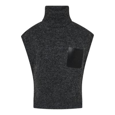 Haute L' Amitié - Darcia Pocket knit vest Antracit Melange