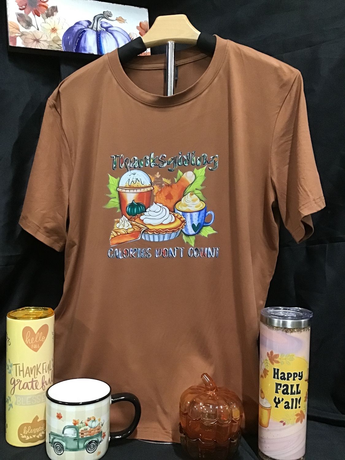 Thanksgiving Calories Don’t Count Tshirt, Size: M
