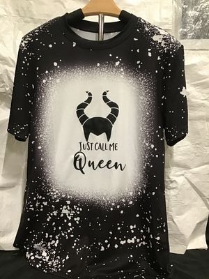 Just Call Me Queen - Villain Spatter Print T-Shirt (Medium)