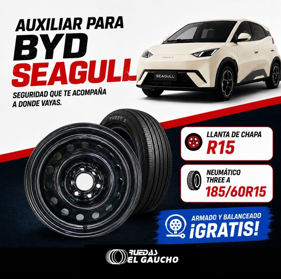 Auxiliar completa para Byd Seagull R15 + Llanta de Chapa