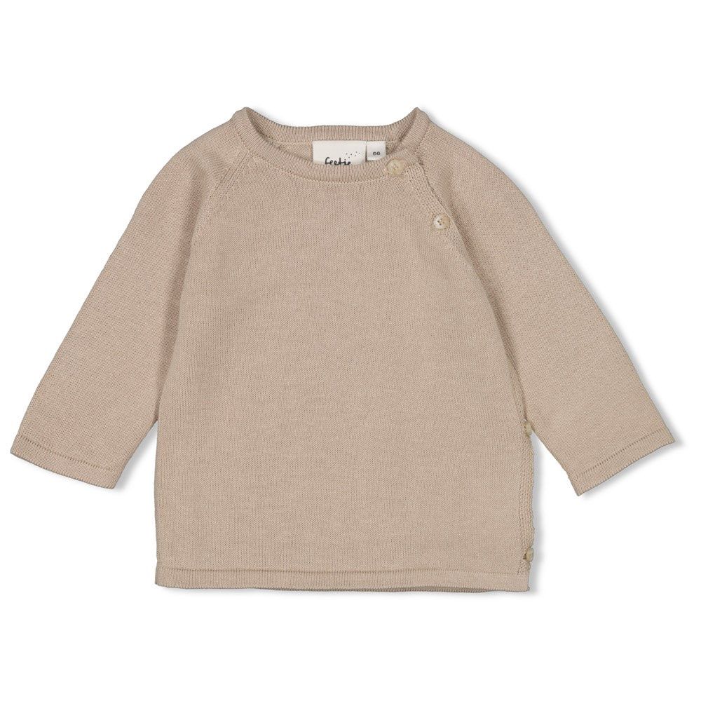 Feetje Overslag sweater gebreid - Essential Knits Taupe