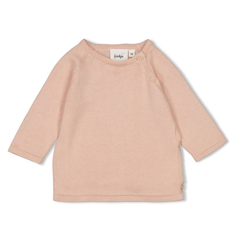 Feetje Overslag sweater gebreid - Essential Knits Roze