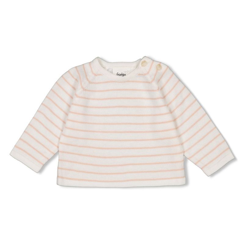 Feetje Sweater streep gebreid - Essential Knits Roze