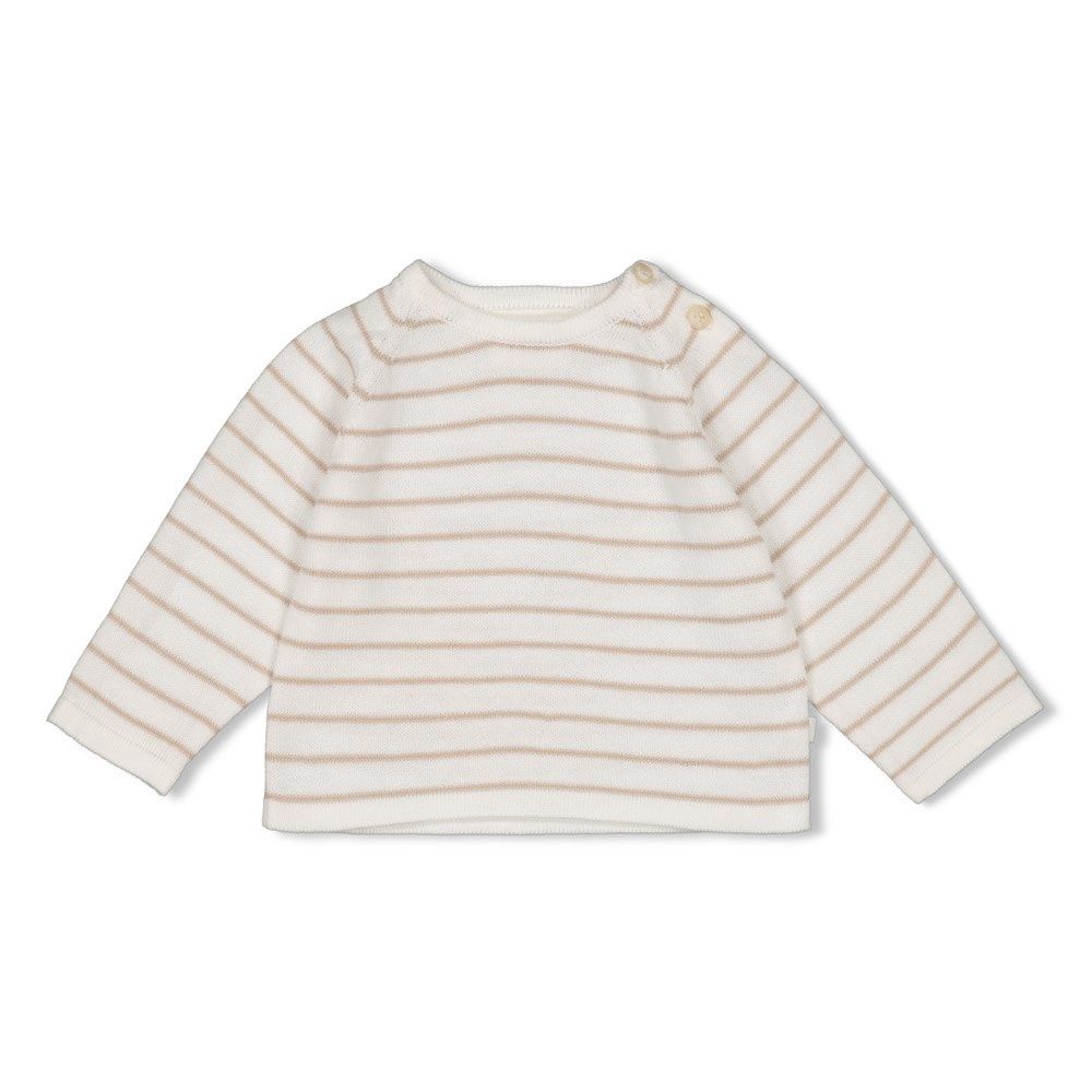 Feetje Sweater streep gebreid - Essential Knits Taupe