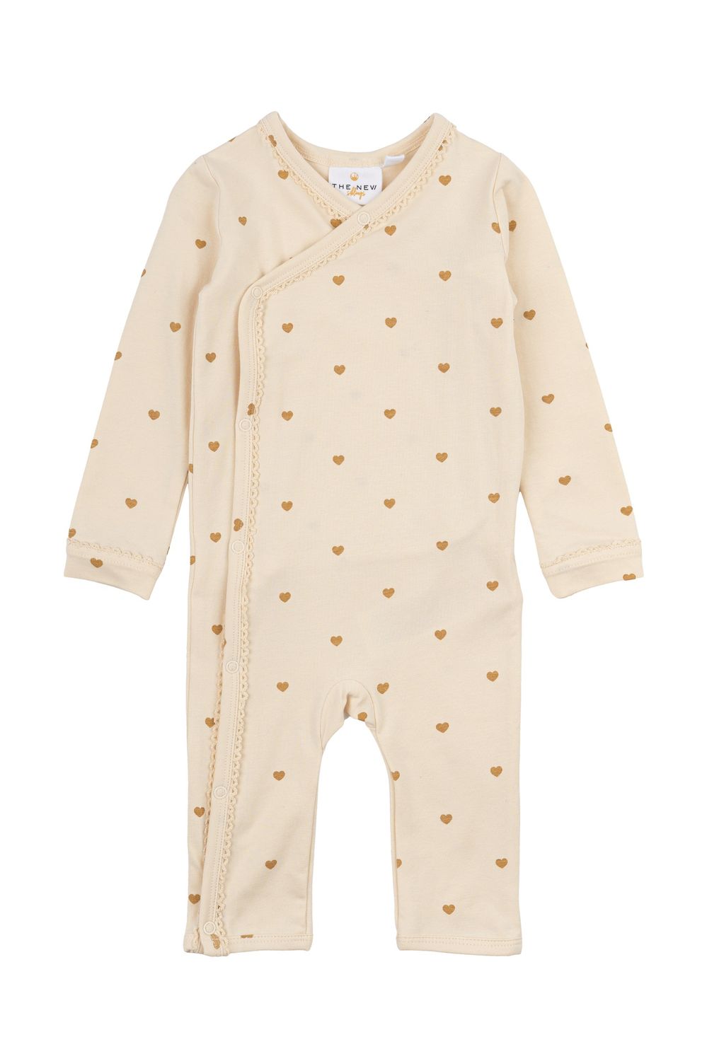 THE NEW SIBLINGS TNSBNova L_S Wrap Jumpsuit White Swan AOP