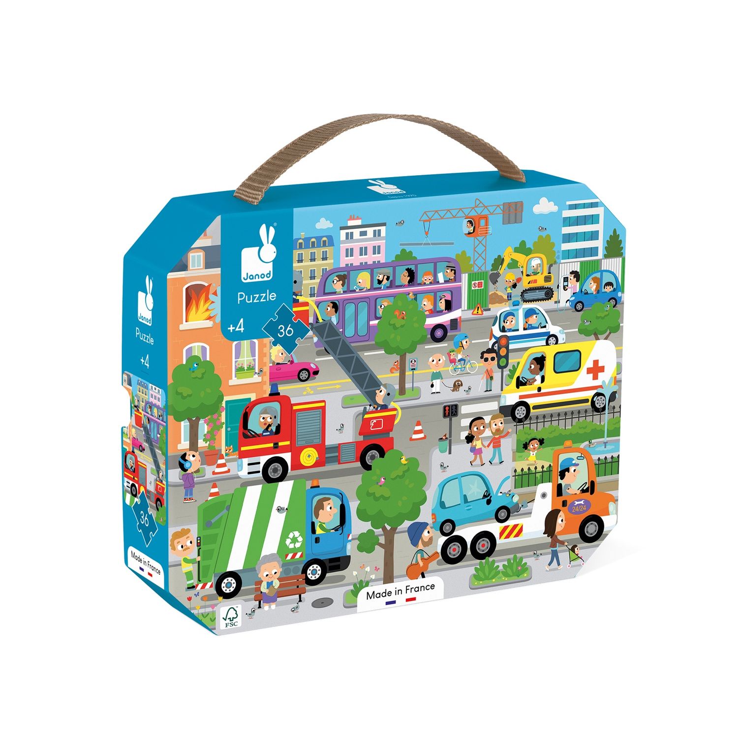 Janod Puzzel - De  Stad 4+