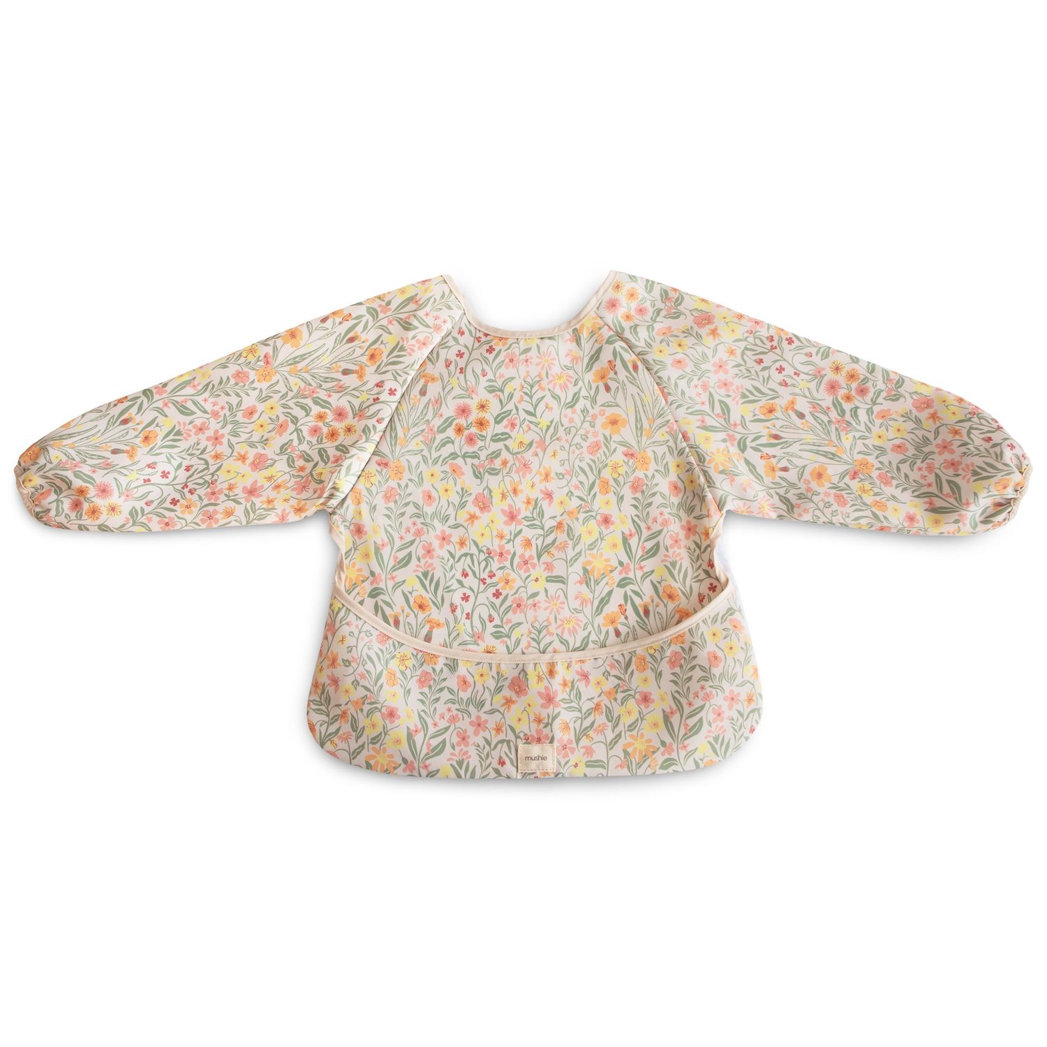 Mushie Longe sleeve Bib Pastel Blooms