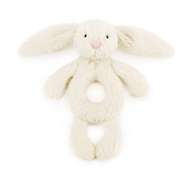 Jellycat Bashful Cream Bunny Ring Rattle