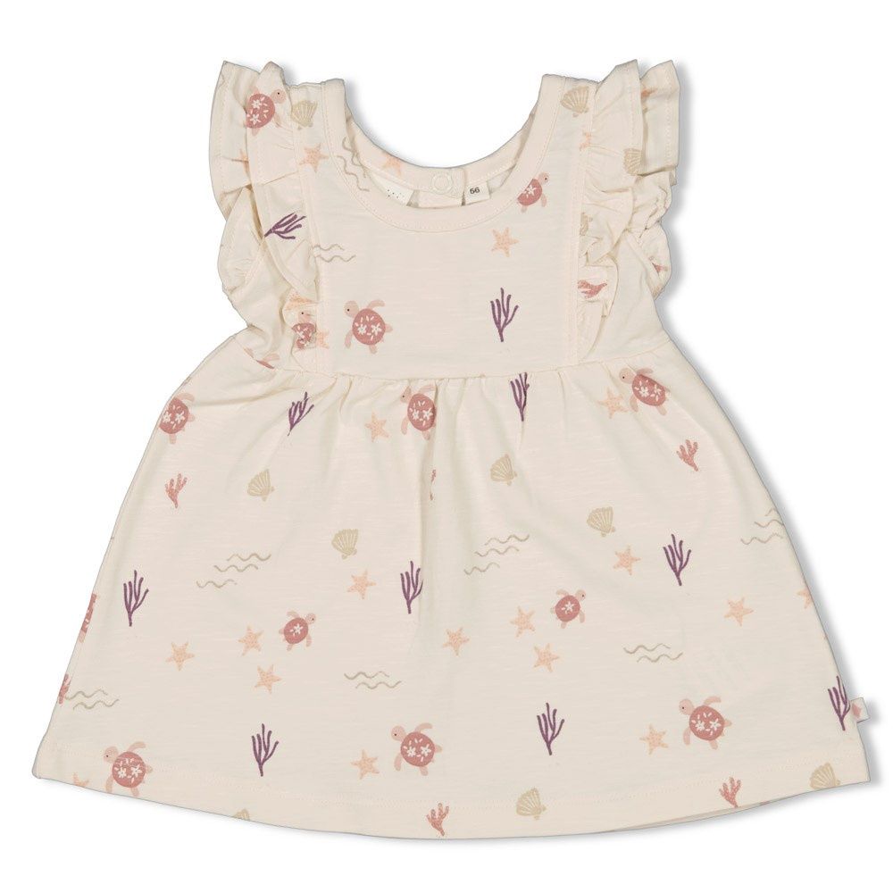 Feetje Jurk ruches AOP - Starfish Wishes