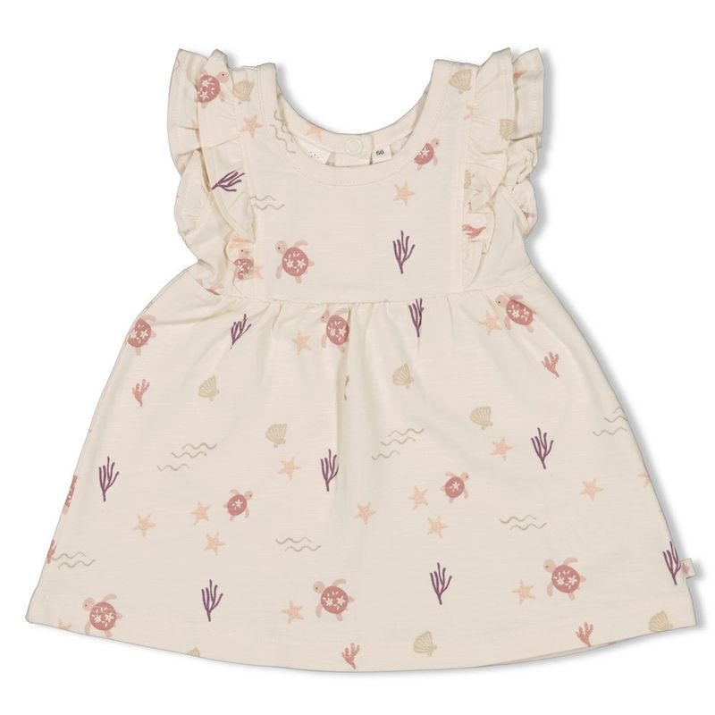 Feetje Jurk ruches AOP - Starfish Wishes