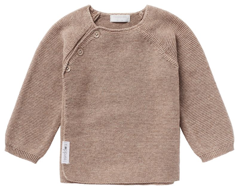 Noppies Cardigan wrap knit Pino Taupe Melange