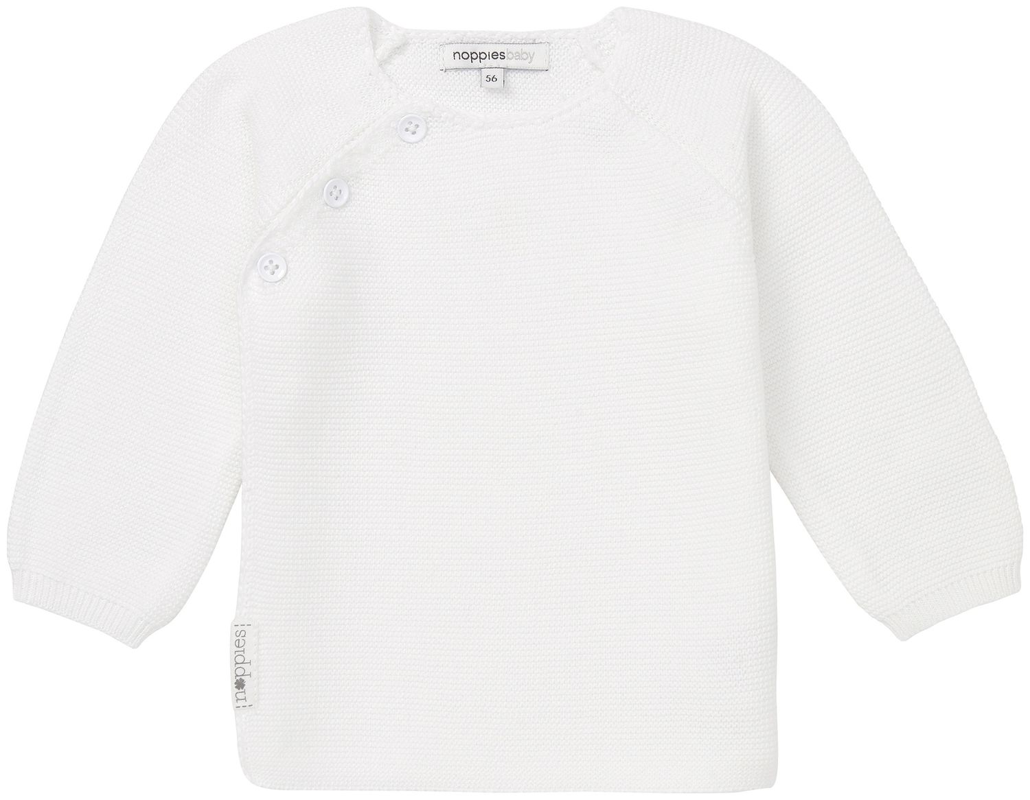 Noppies Cardigan wrap knit Pino White