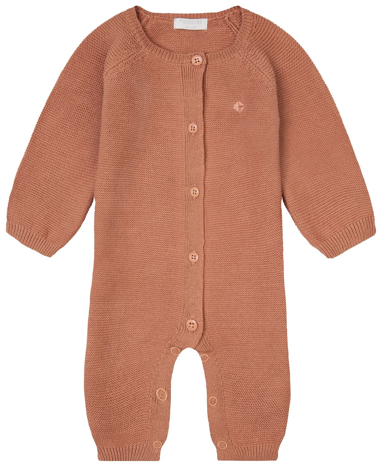Noppies Playsuit knit Monrovia long sleeve Café au lait