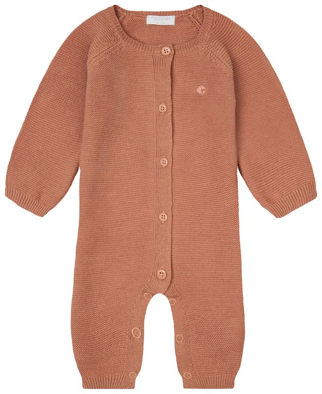 Noppies Playsuit knit Monrovia long sleeve Café au lait