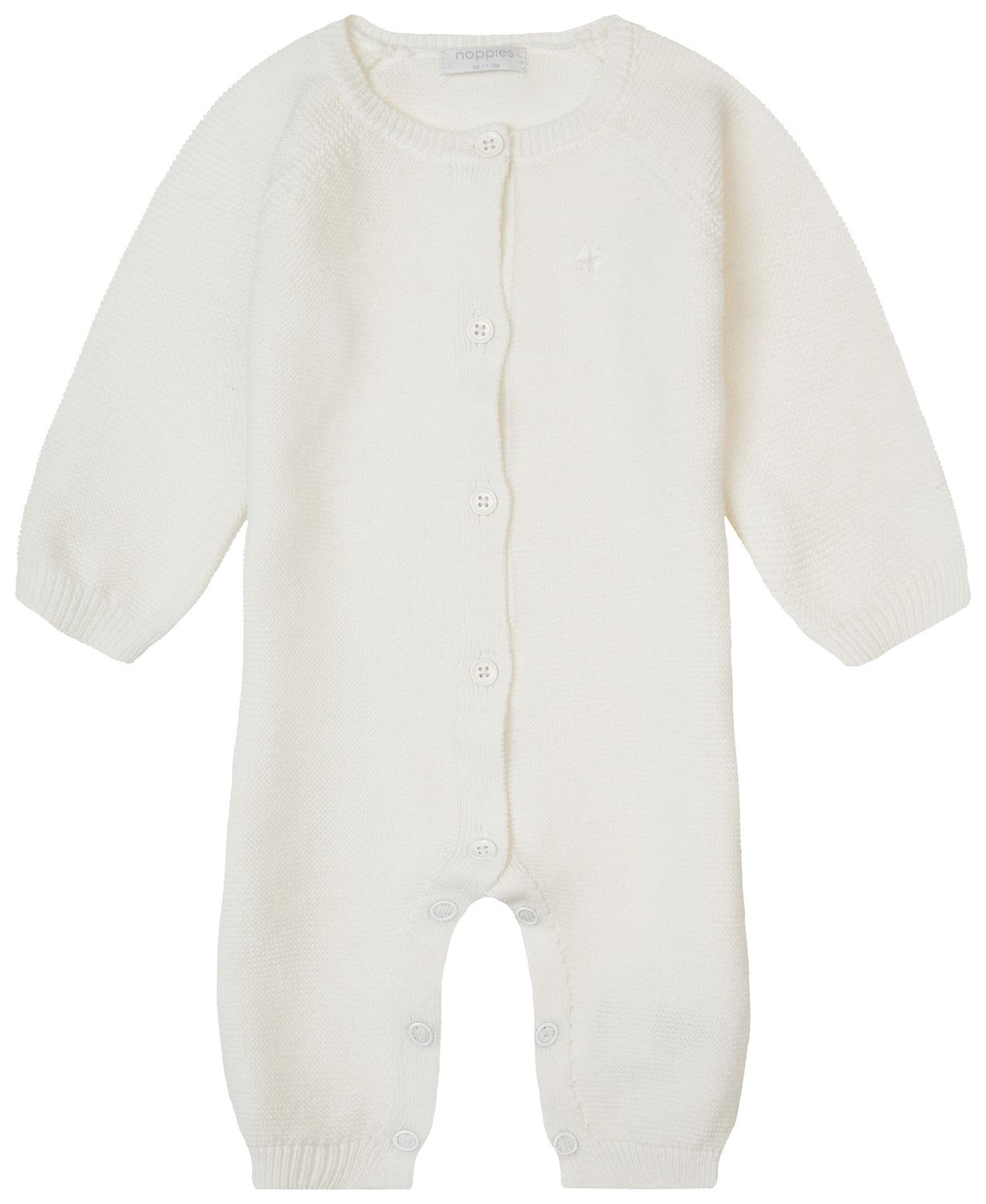 Noppies Playsuit knit Monrovia long sleeve White