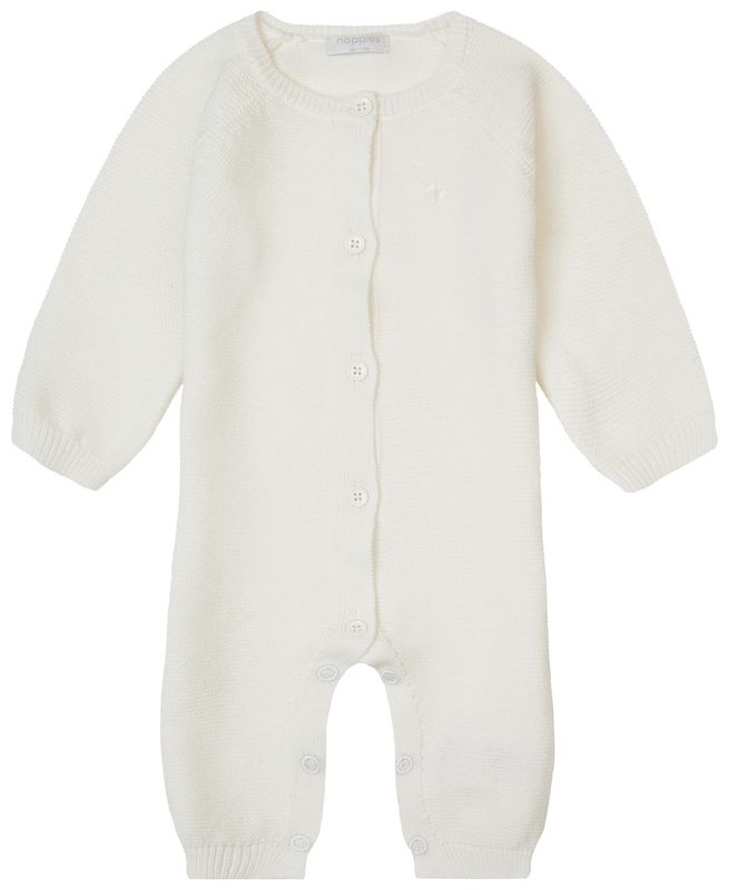 Noppies Playsuit knit Monrovia long sleeve White