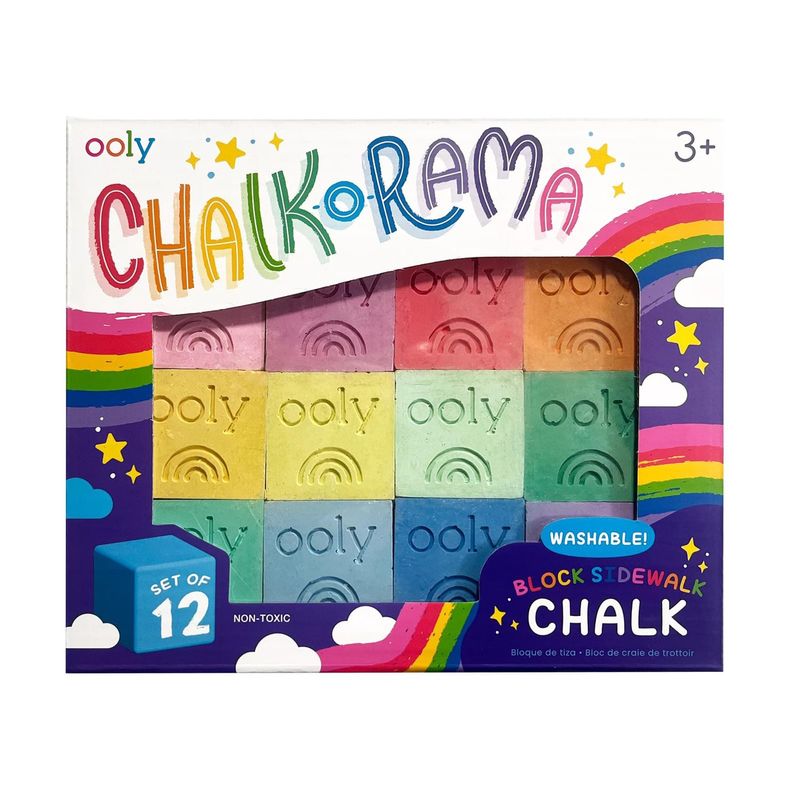 Ooly - Chalk-O-Rama Block Sidewalk Chalk- set of 12