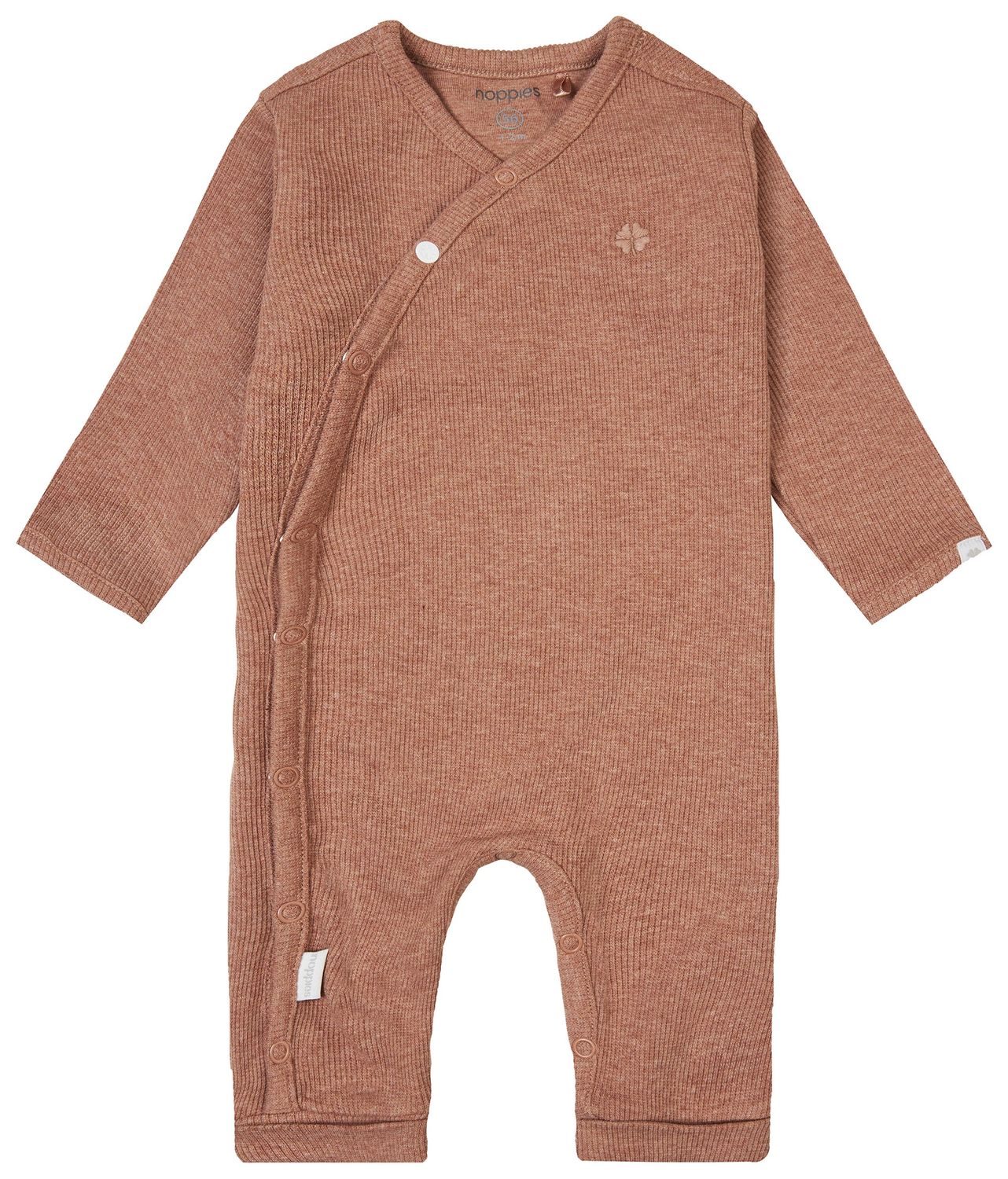 Noppies Playsuit rib Nevis long sleeve Cafe Au Lait Melange