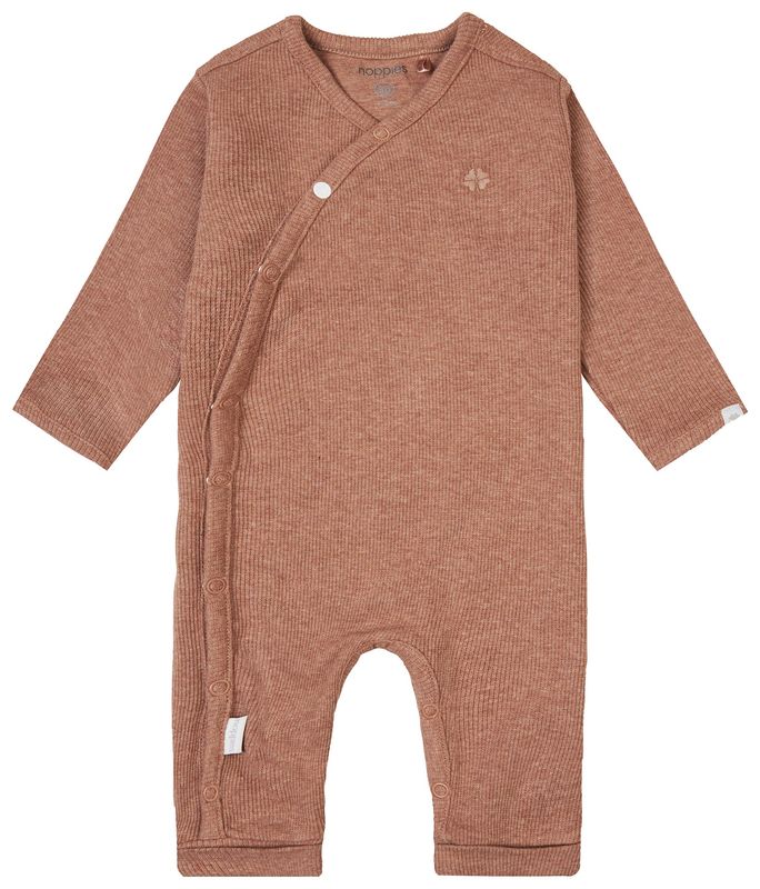 Noppies Playsuit rib Nevis long sleeve Cafe Au Lait Melange