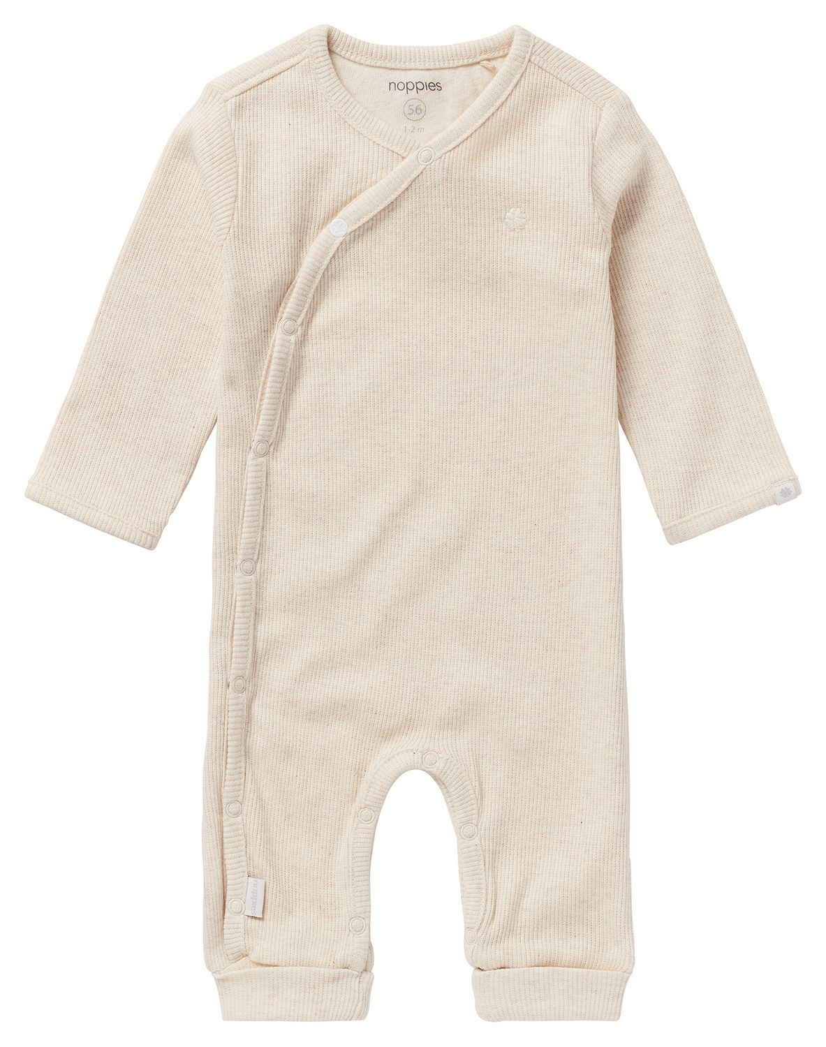 Noppies Playsuit rib Nevis long sleeve Oatmeal Melange