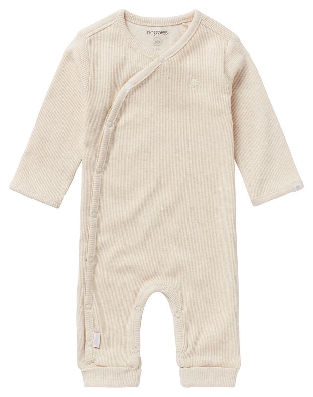 Noppies Playsuit rib Nevis long sleeve Oatmeal Melange