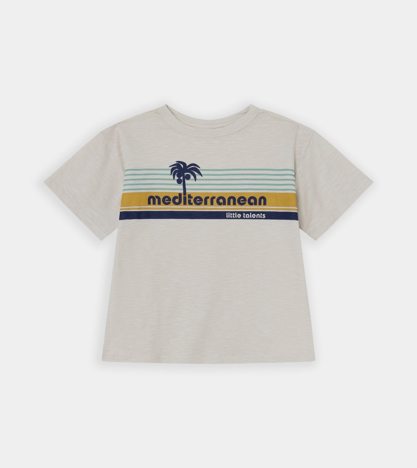 Little Talents  Beige oversize Mediterranean t-shirt