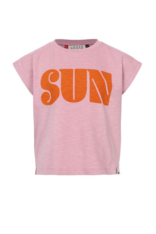 LOOXS Little Slub Jersey Short Sleeve T-Sh lilac pink